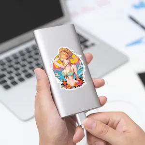 Αδιάβροχο αυτοκόλλητο anime κορίτσι μπικίνι για διακόσμηση τηλεφώνου 100τμχ