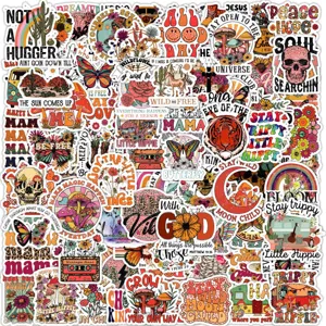 Autocollants De Graffiti Rétro Autocollants En Vinyle Imperméables Pack De Stickers Vintage Esthétiques Pour Ordinateur Portable Voiture
