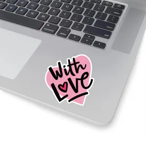 Valentijnsdag roze hart sticker waterdichte decal voor laptop telefoon koffer decor
