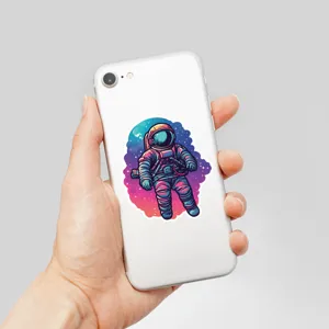 Waterproof astronaut aesthetic sticker for phone case and water bottle decoration