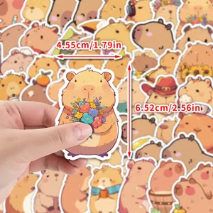 Cute capybara graffiti stickers waterproof DIY decorative decals for luggage and laptop.