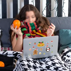 Nordic style Christmas holiday stickers set for kids parents interaction laptop decoration