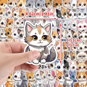 Autocollants de graffiti de chat mignon étanches pour bouteille d'eau ordinateur.