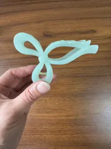 Κλιπ μαλλιών φιόγκος 3D σε ανοιχτό πράσινο, μινιμαλιστικό και κομψό αξεσουάρ για νέα κορίτσια.