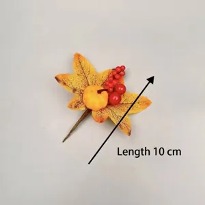 Künstlicher Kürbis und Ahornblatt Thanksgiving-Blumenspieß mit 10 cm Längendetails