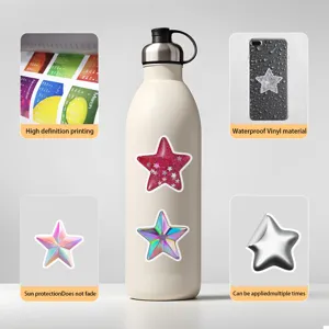 50pcs 3D stereo star graffiti stickers waterproof vinyl decal for water bottle phone decor