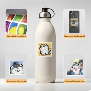 Cute husky meme stickers waterproof vinyl decals for water bottle and laptop decoration