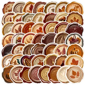 Nordic Retro Wax Seal Stamp Graffiti Stickers Waterproof Vinyl Decals For Water Bottle Laptop DIY Decoration