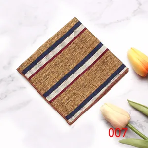 Klassiek gestreept heren pochet zakdoek voor zakelijk pak bruiloft feest accessoire