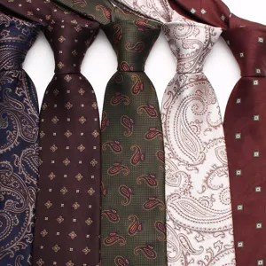 Classic paisley jacquard men's tie 8cm business suit silk tie wedding accessory detail