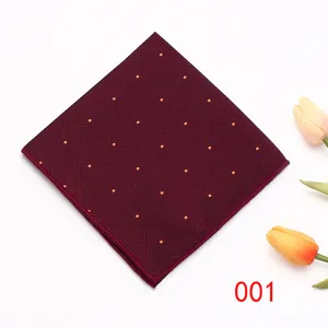 Burgundy pocket square with orange dots formal business suit handkerchief mens accessories