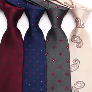 Men's classic necktie set, paisley and dot patterns, business casual formal wedding wear ties.