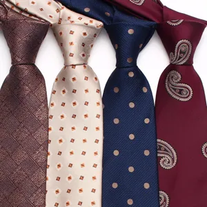 Men's classic silk necktie detail, business formal and casual wear, elegant paisley pattern.