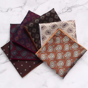 Heren vintage paisley pochet zakdoek voor zakenpak stijlvolle florale borstdoekje