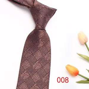 Detailed shot of brown woven men tie, elegant texture and fine craftsmanship for business wear.