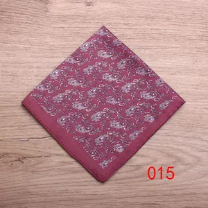Pañuelo de bolsillo paisley para hombre, pañuelo de traje burdeos efecto seda para negocios.