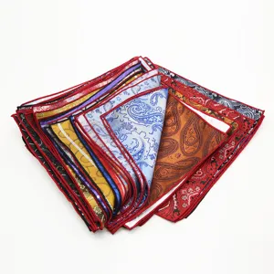 Pañuelo de Bolsillo Paisley para Traje de Hombre Boda Novio Negocios Multicolor
