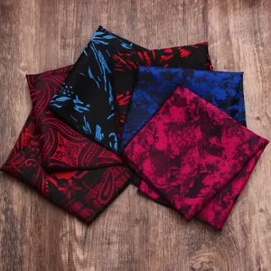 Herren Formal Business Hochzeit Anzug Stecktuch Polyesterseide Jacquard Blumen Paisley Taschentuch Bankett Zubehör