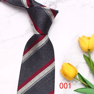Classic striped men's necktie in premium polyester, perfect for business and casual wear.