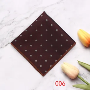 Heren Britse Retro Pak Borstzakje Zakdoek Business Formele Stippen Patroon Stijl Mooi