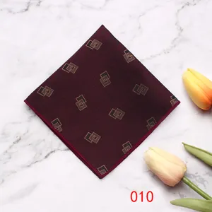 Britse stijl heren pak pochet met retro geometrisch patroon voor business feesten