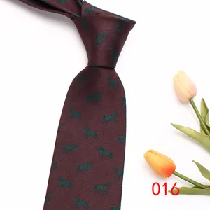 Cravatta da uomo vintage retrò con elegante motivo di cavallo, tessuto di alta qualità.