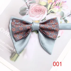 Farfallina retro a doppio strato da uomo abito formale da sposa accessorio elegante
