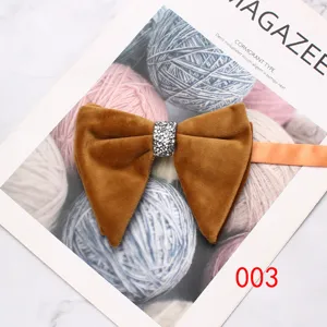 Men velvet bow tie horn shape casual solid color bowknot for suit shirt fashion accessory