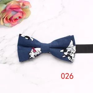 Noeud papillon en tissu motif bouledogue français pour homme, accessoire de mariage.