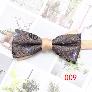 Farfalla paisley vintage da uomo, doppio strato matrimonio d'affari vestito accessorio formale.
