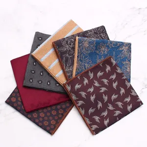 Set pañuelo de bolsillo hombre vintage pañuelo patrón variado para traje chaqueta