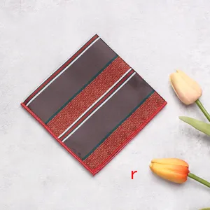 Classic striped pocket square men suit handkerchief formal wedding party suit accessory detail