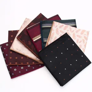 Set fazzoletto da taschino da uomo accessori per tasca petto abito formale con vari motivi eleganti.