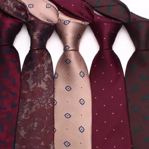 Men's Business Fashion Necktie Set Multi-Color Patterned Formal Dress Ties for Men