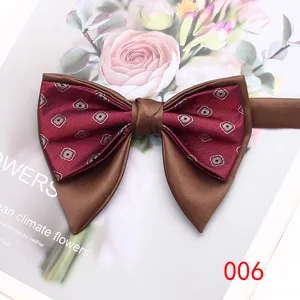 Papillon doppio retrò da uomo elegante abito da lavoro accessorio per banchetti cravatta.