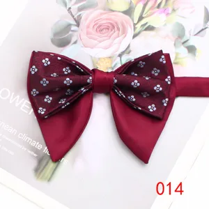 Uomo bordeaux doppio strato farfallina retro floreale matrimonio abito festa accessorio