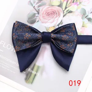 Farfallino uomo doppio strato retro business abito formale accessorio festa moda chic