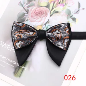 Farfalla uomo doppio strato paisley vestito vintage smoking elegante accessorio collo