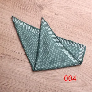 Dark green polka dot men suit pocket square silk handkerchief wedding suit fashion accessory.