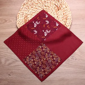 Men's suit pocket square printed silk handkerchief accessory for formal business wedding events.