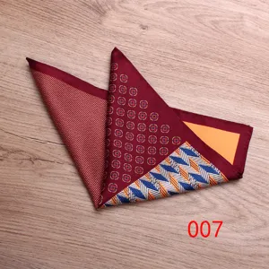Mens silk pocket square retro patterned handkerchief suit handkerchief wedding pocket square accessory
