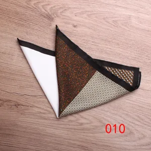 Men's patterned silk pocket square, suit handkerchief, elegant accessory for formal wedding.