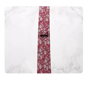 Classic red floral patterned men's tie for business casual formal wear and uniform use.