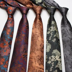 Men Classic Business Casual Striped Jacquard Tie Retro Formal Suit Necktie Wedding Party Groom Neck Wear