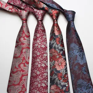 Men's retro floral pattern necktie business casual formal wear stylish 8cm wide tie set.
