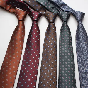 Men's classic business casual retro geometric patterned silk tie 8cm wide stylish suit set