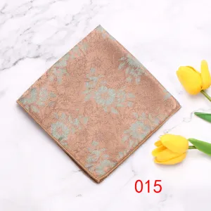 Heren polyester pochet met bloemen ontwerp klassiek pak zakdoek borstdoek accessoire