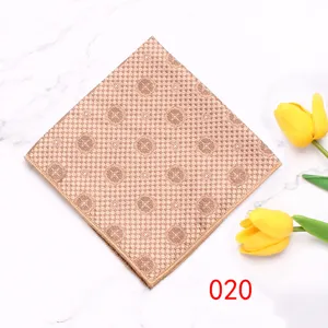 Geometrisch patroon pochet voor heren, polyester kostuum doek voor formele kleding.