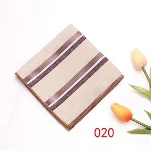 Eleganter taschino da uomo classico a righe fazzoletto per accessori da abito formale.