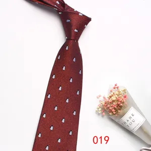 Men's business formal woven polyester necktie with cute penguin pattern 8cm wedding tie.